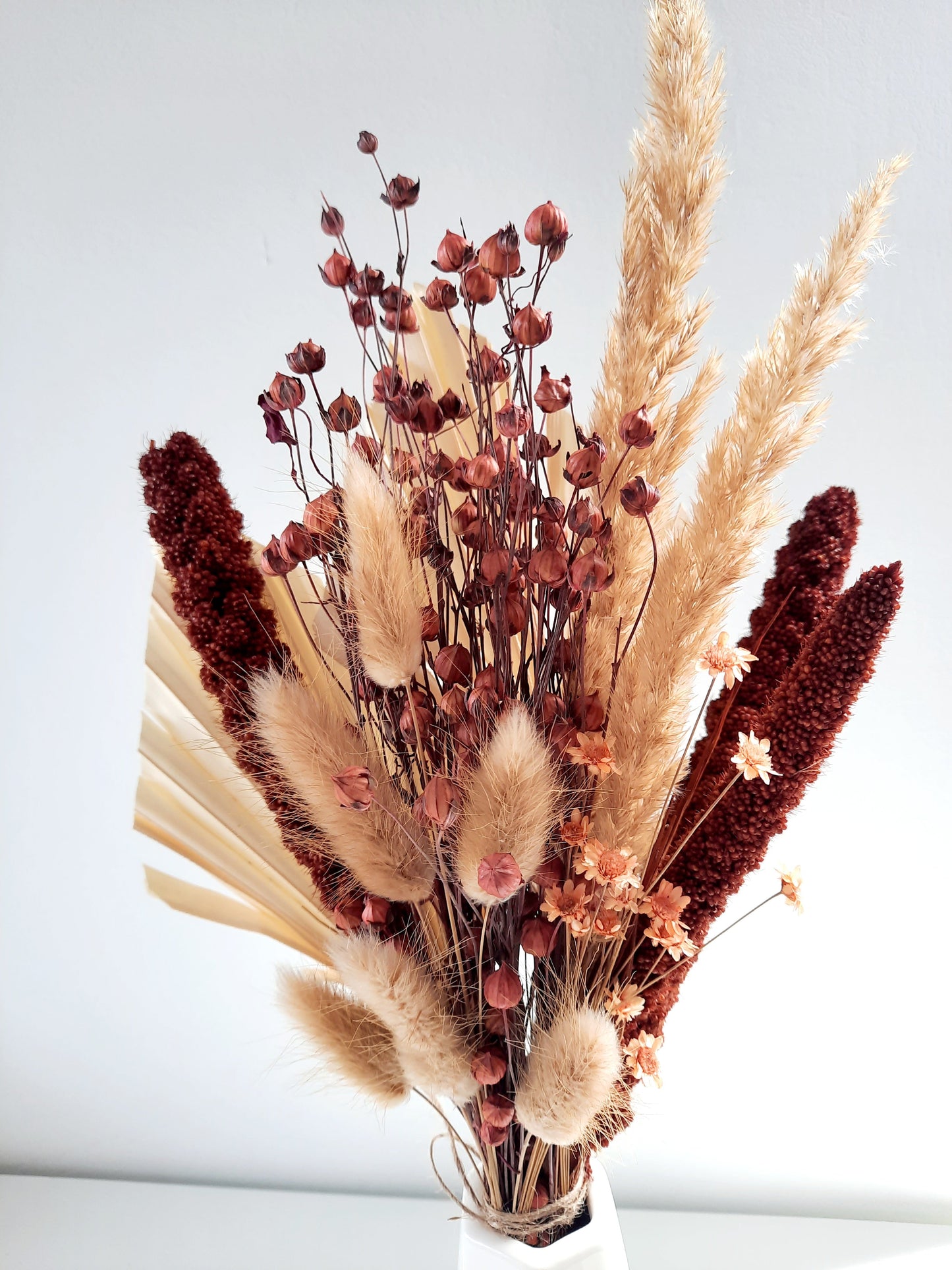 Drap-brown mini dried flower bouquet-1