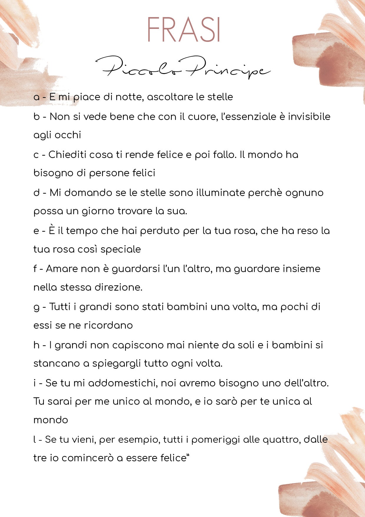 Segnalibri Piccolo Principe 1 con Matita
