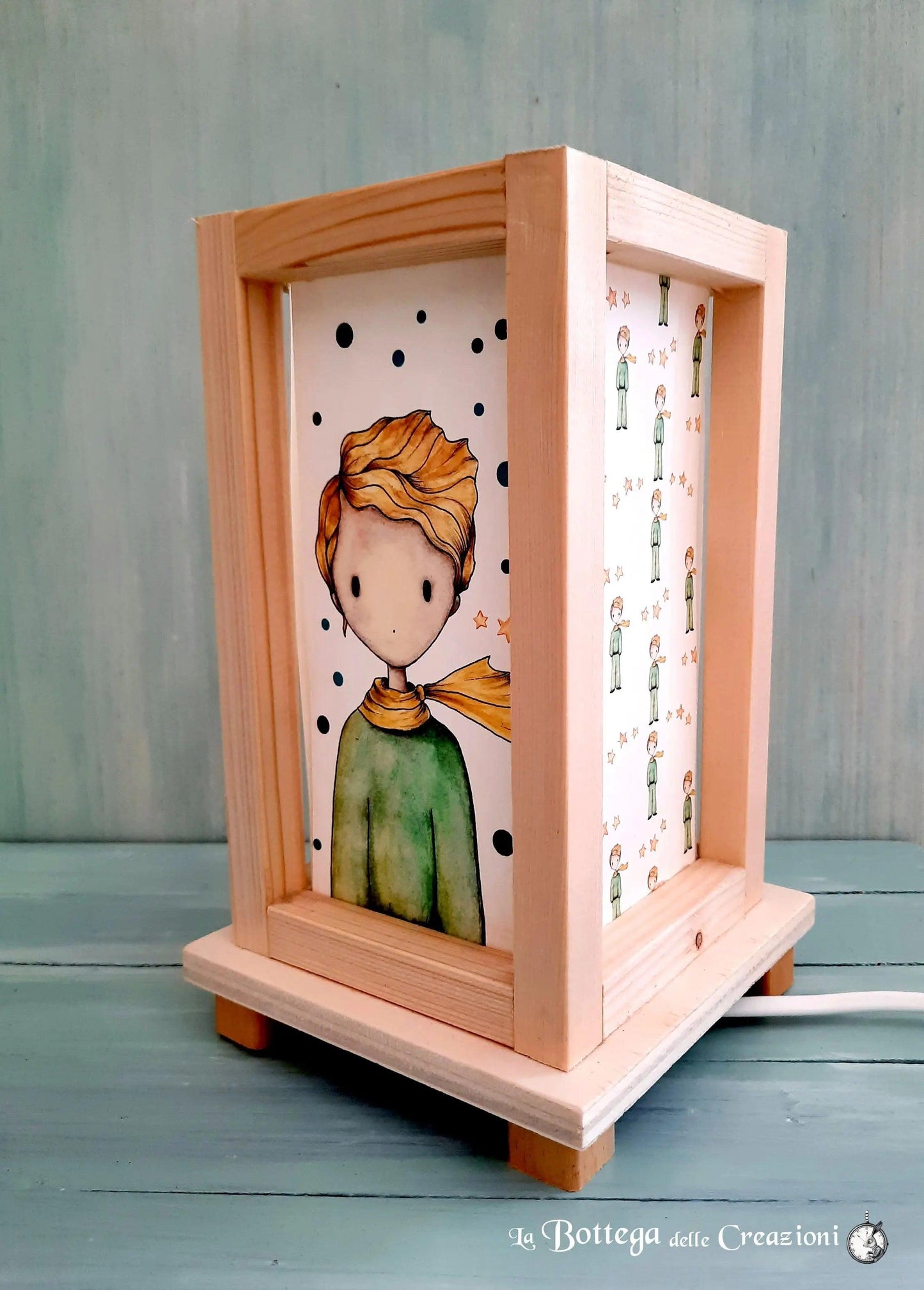 Lampade Elettriche in Legno "Piccolo Principe"
