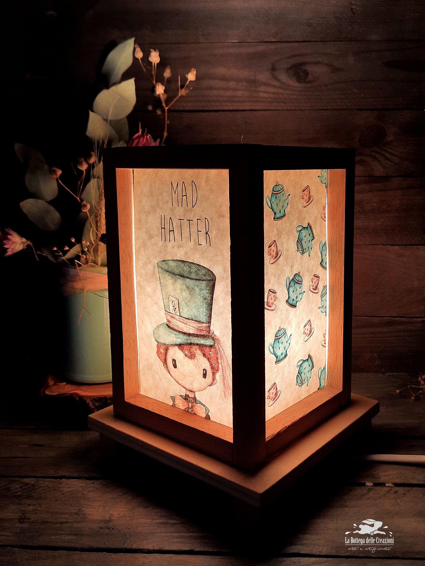 Lampade in Legno Alice nel Paese delle Meraviglie La Bottega delle Creazioni