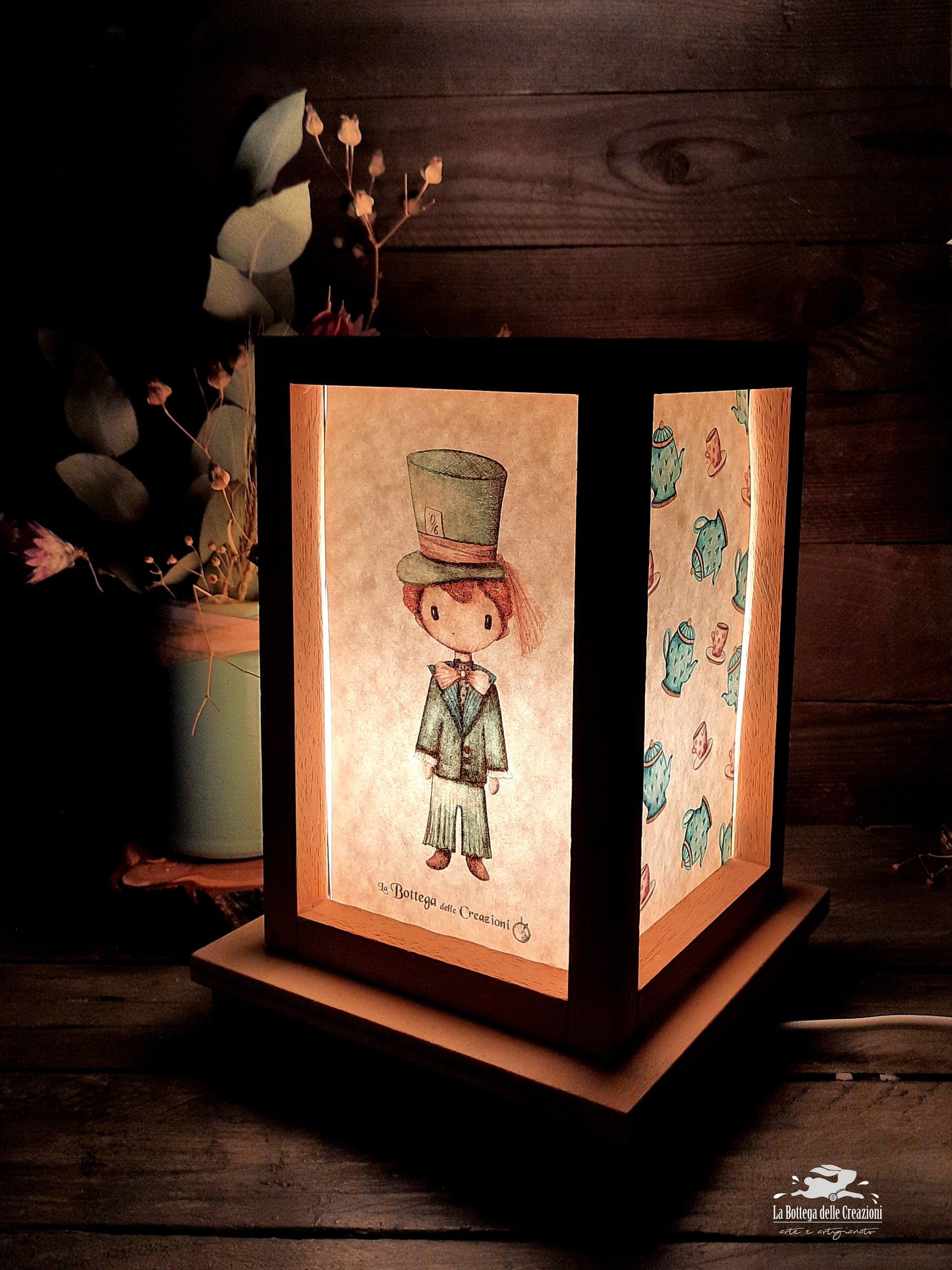 Lampade in Legno Alice nel Paese delle Meraviglie La Bottega delle Creazioni