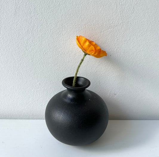Ceramic design vase - black-0
