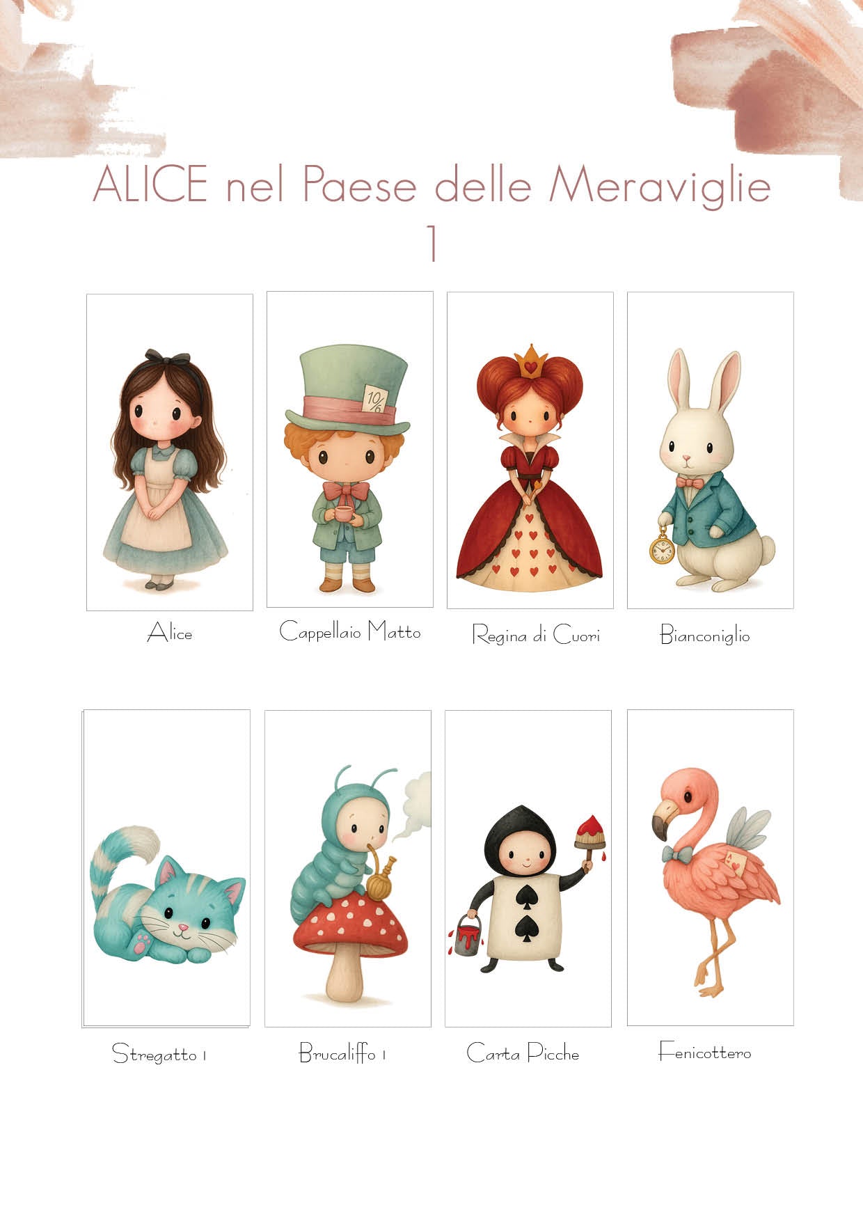 PORTACHIAVI e CALAMITE Alice nel Paese delle Meraviglie