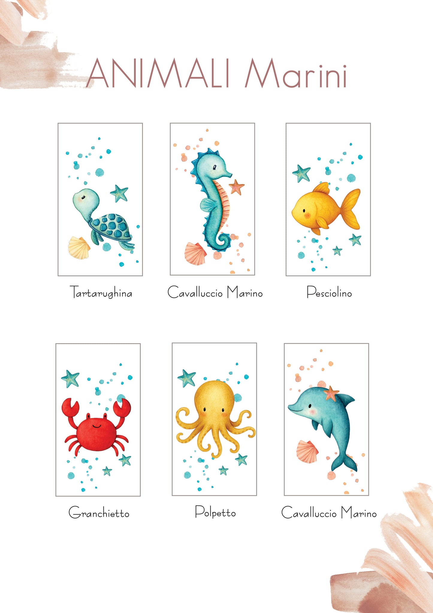 Bomboniere LANTERNE Animali Marini