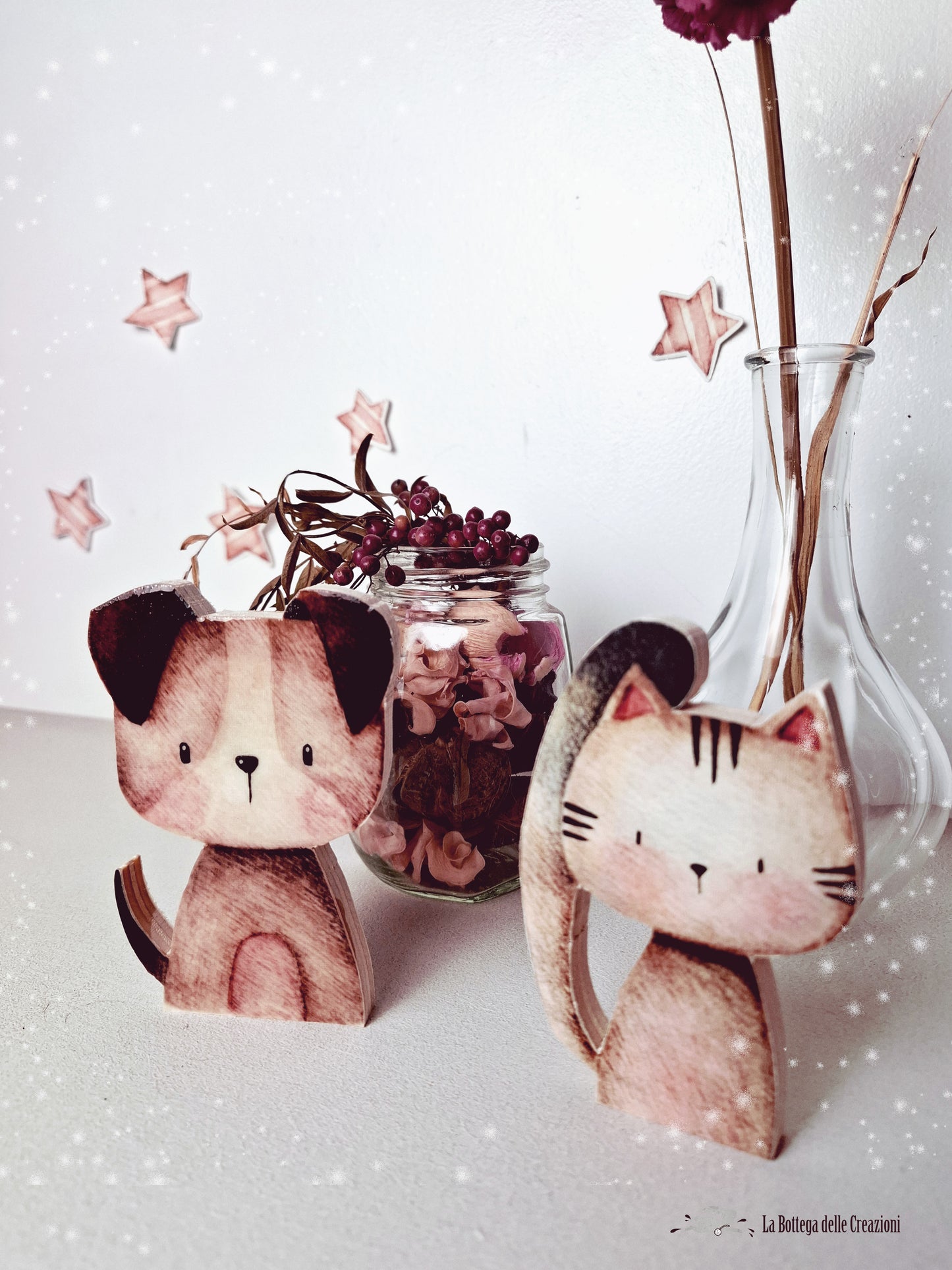 SAGOME in legno CANE e GATTO