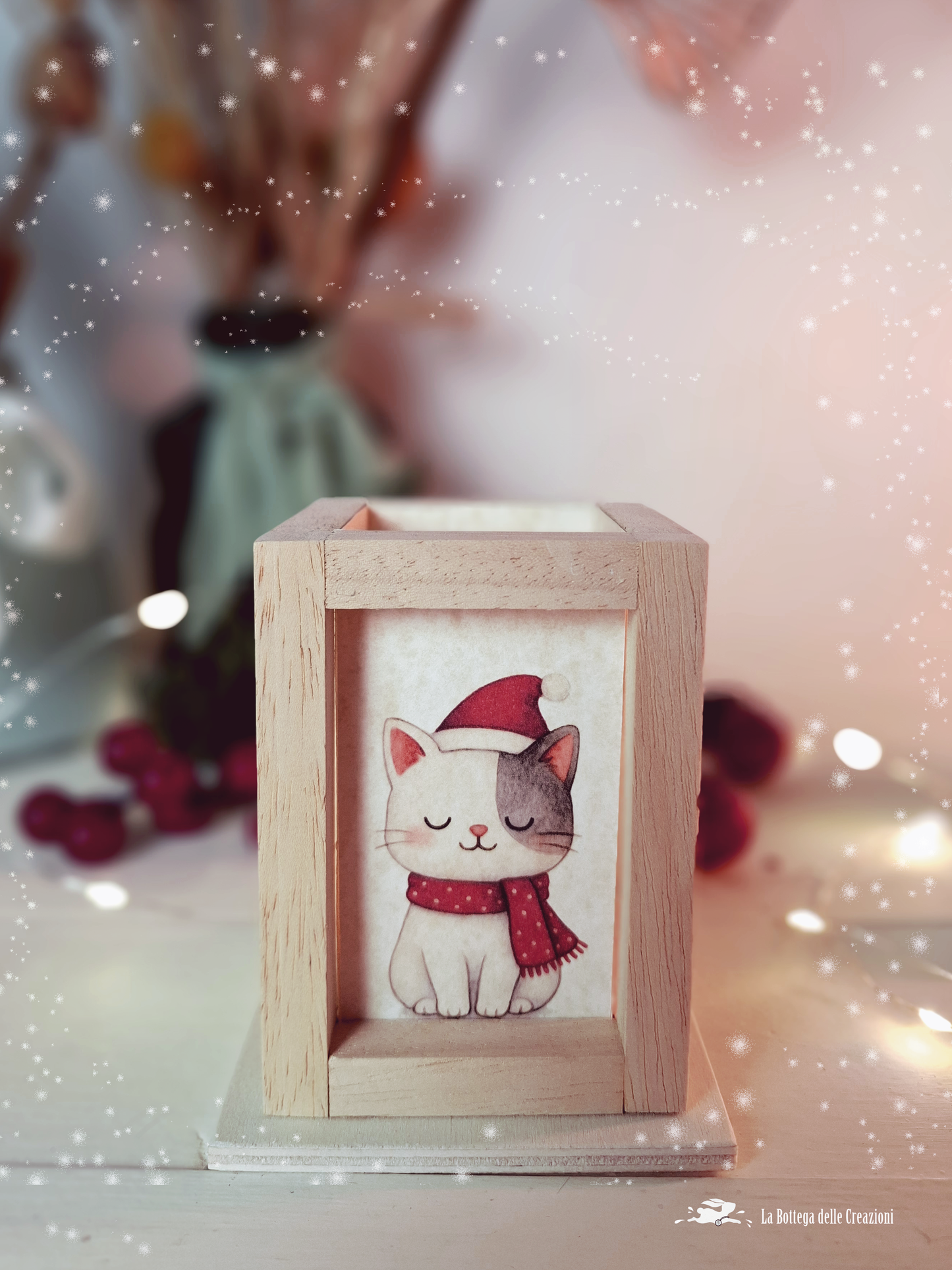 Lanterne in legno LED Natale