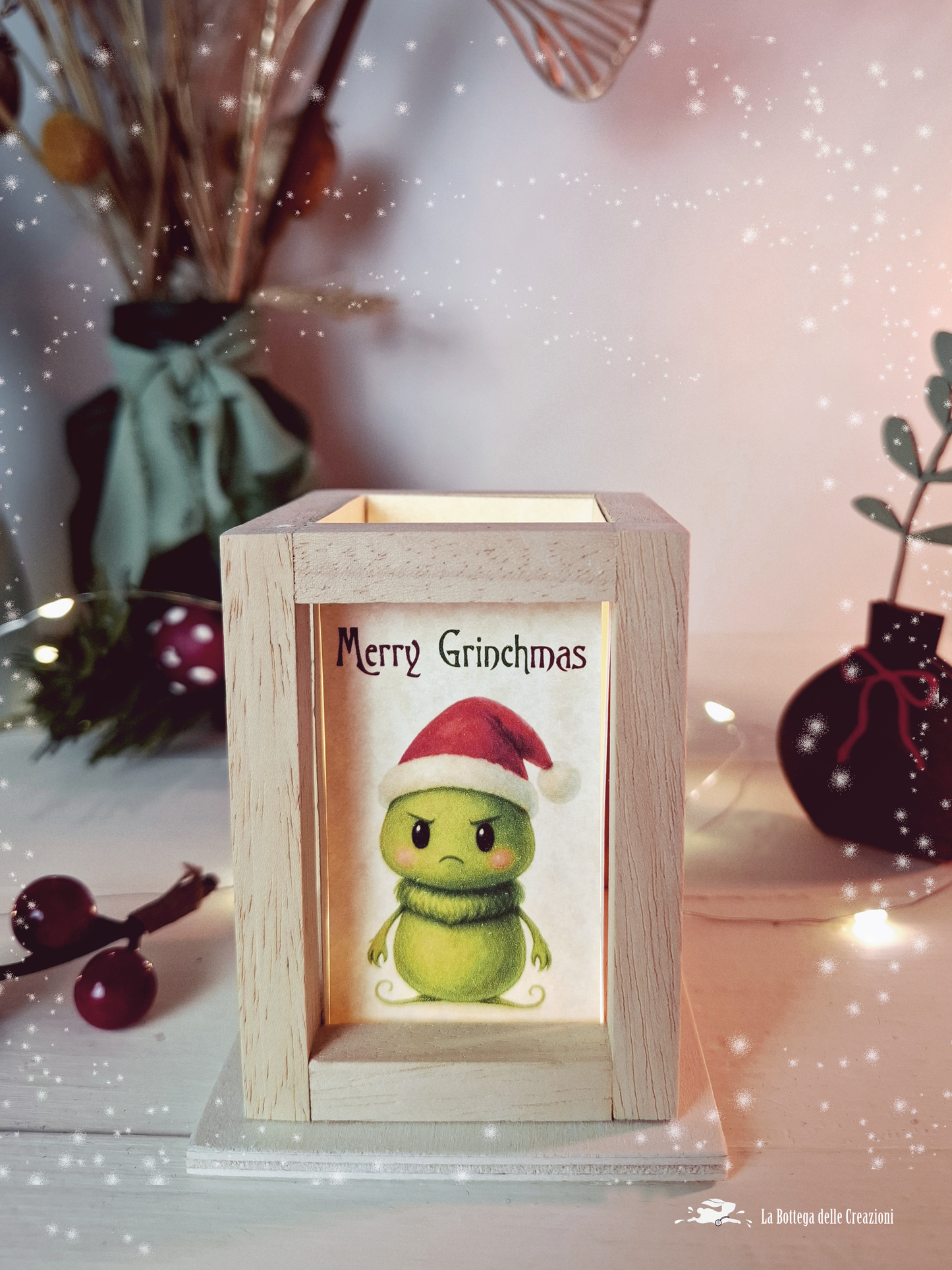 Lanterne in legno LED Natale