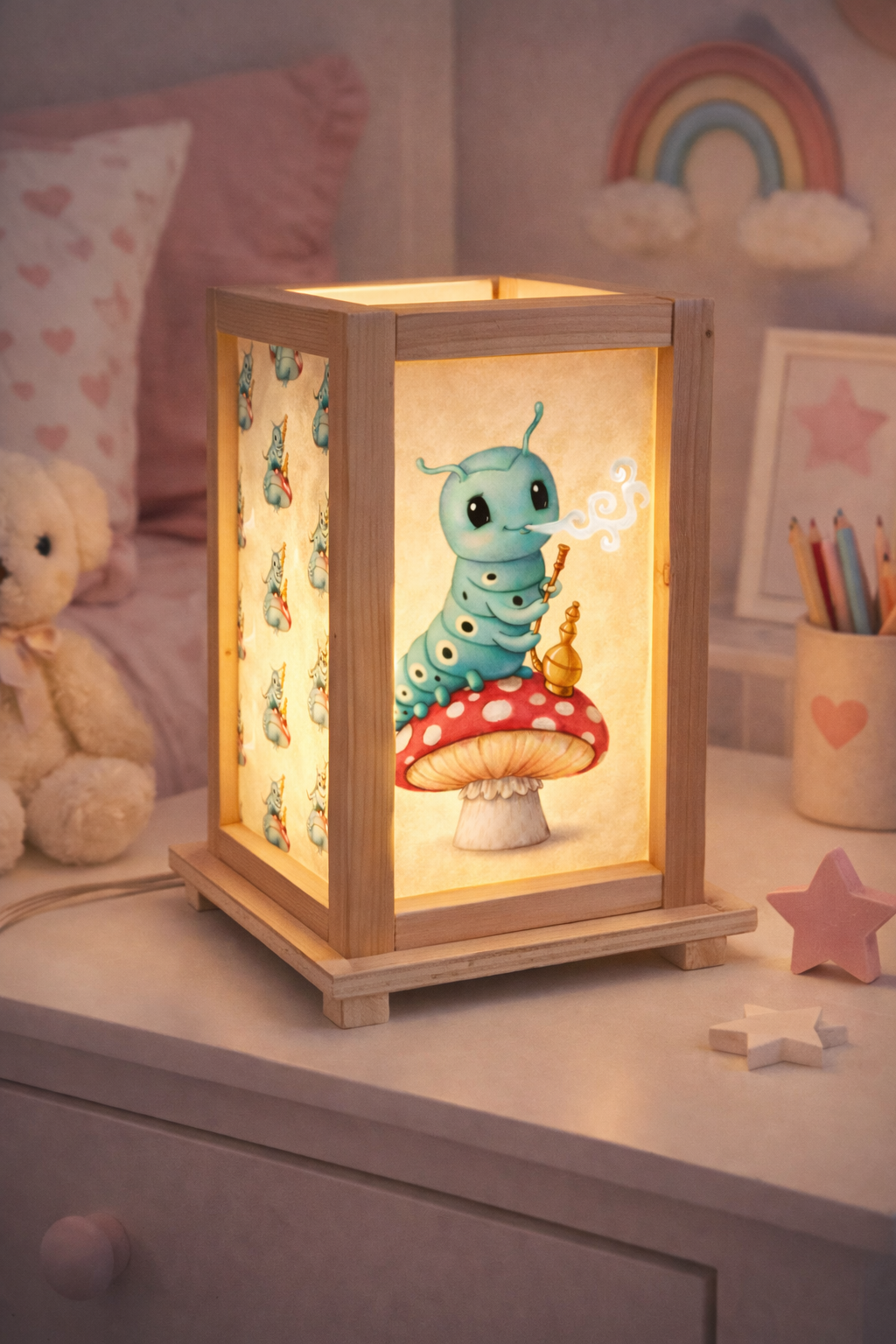 Wooden Lamps Alice in Wonderland 