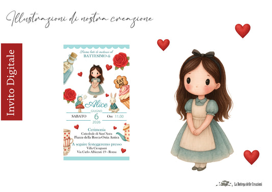 Invito Digitale Alice nel Paese delle Meraviglie