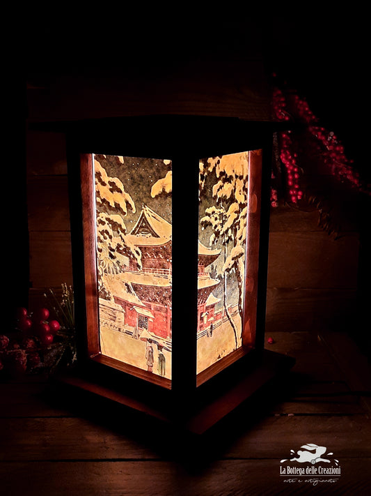 Lampade in legno "Zozoji tempio in neve" La Bottega delle Creazioni