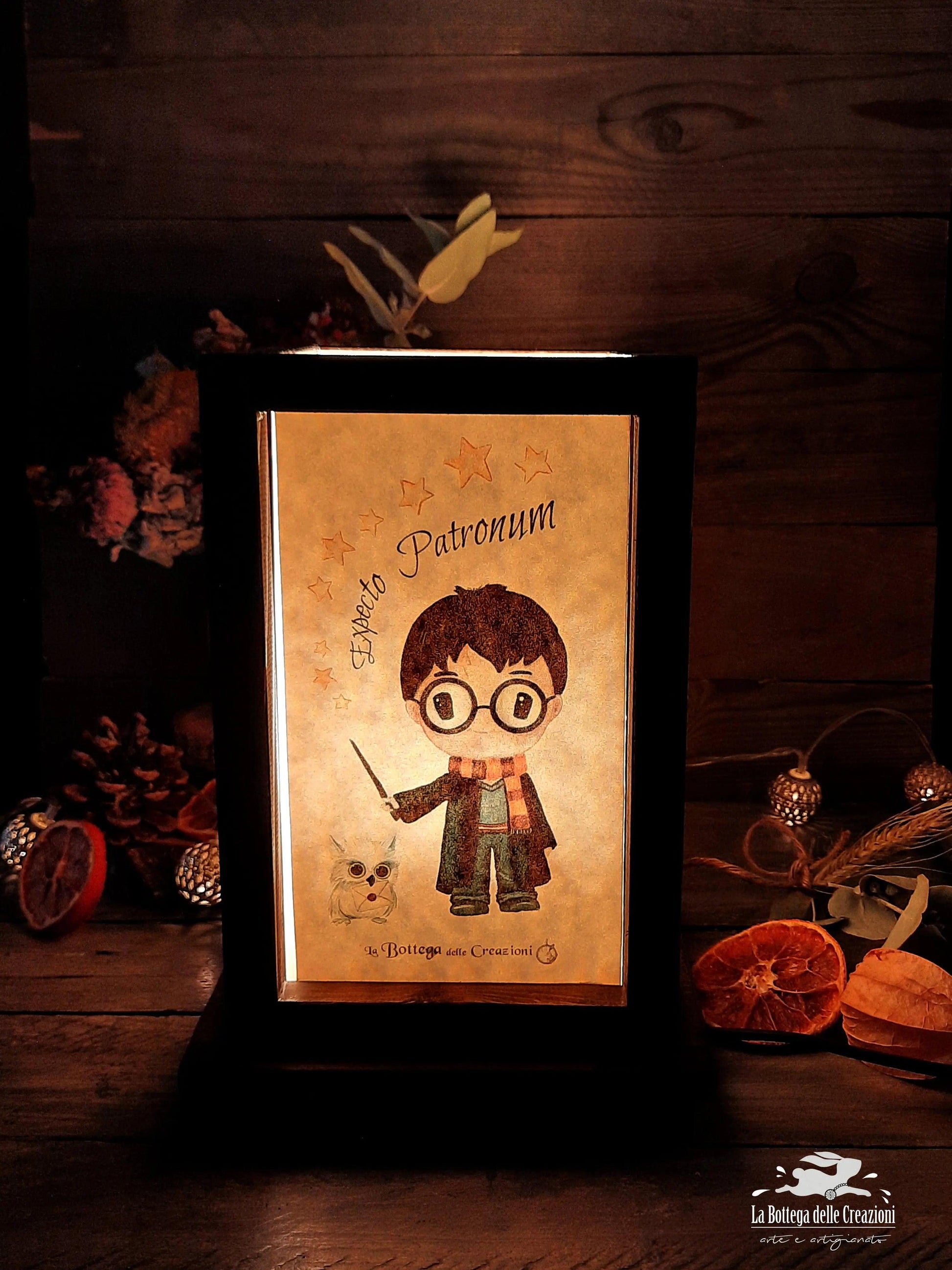 Lampade Elettriche in Legno "Harry Potter"