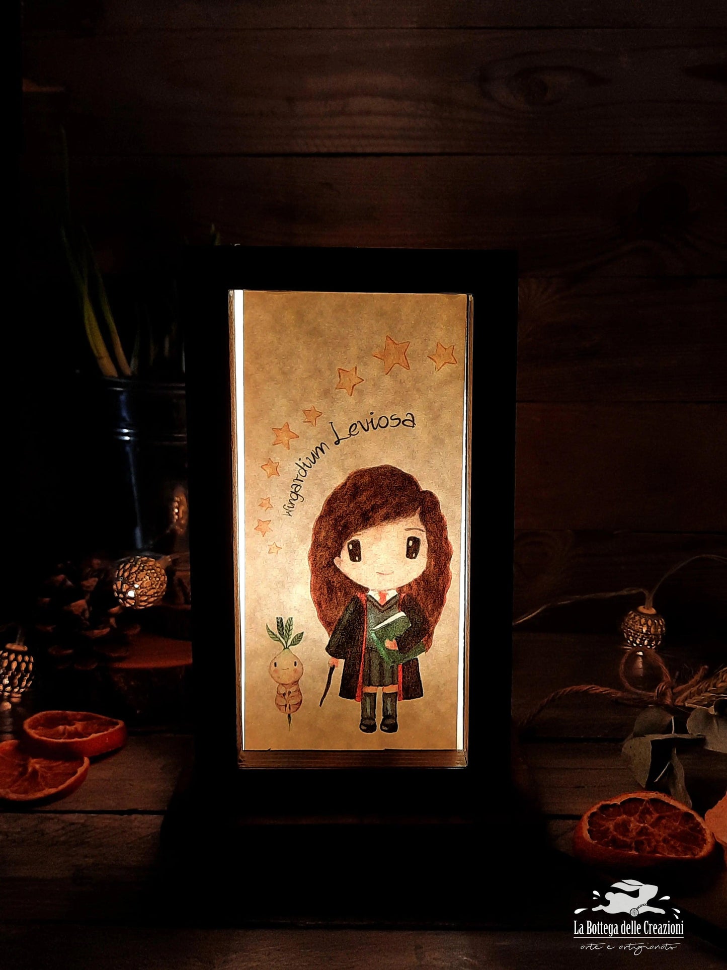 Lampade Elettriche in Legno "Harry Potter"