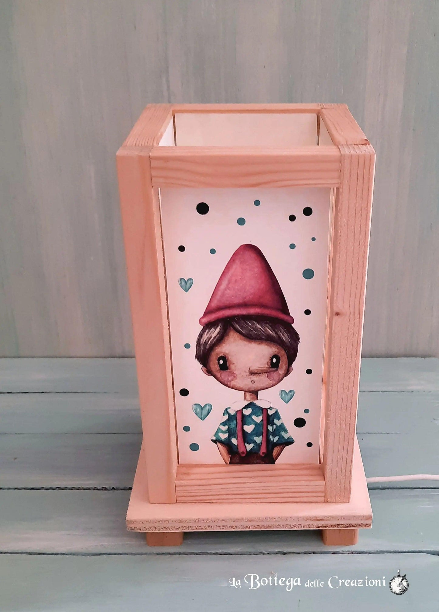 Lampade Elettriche in Legno "Pinocchio"