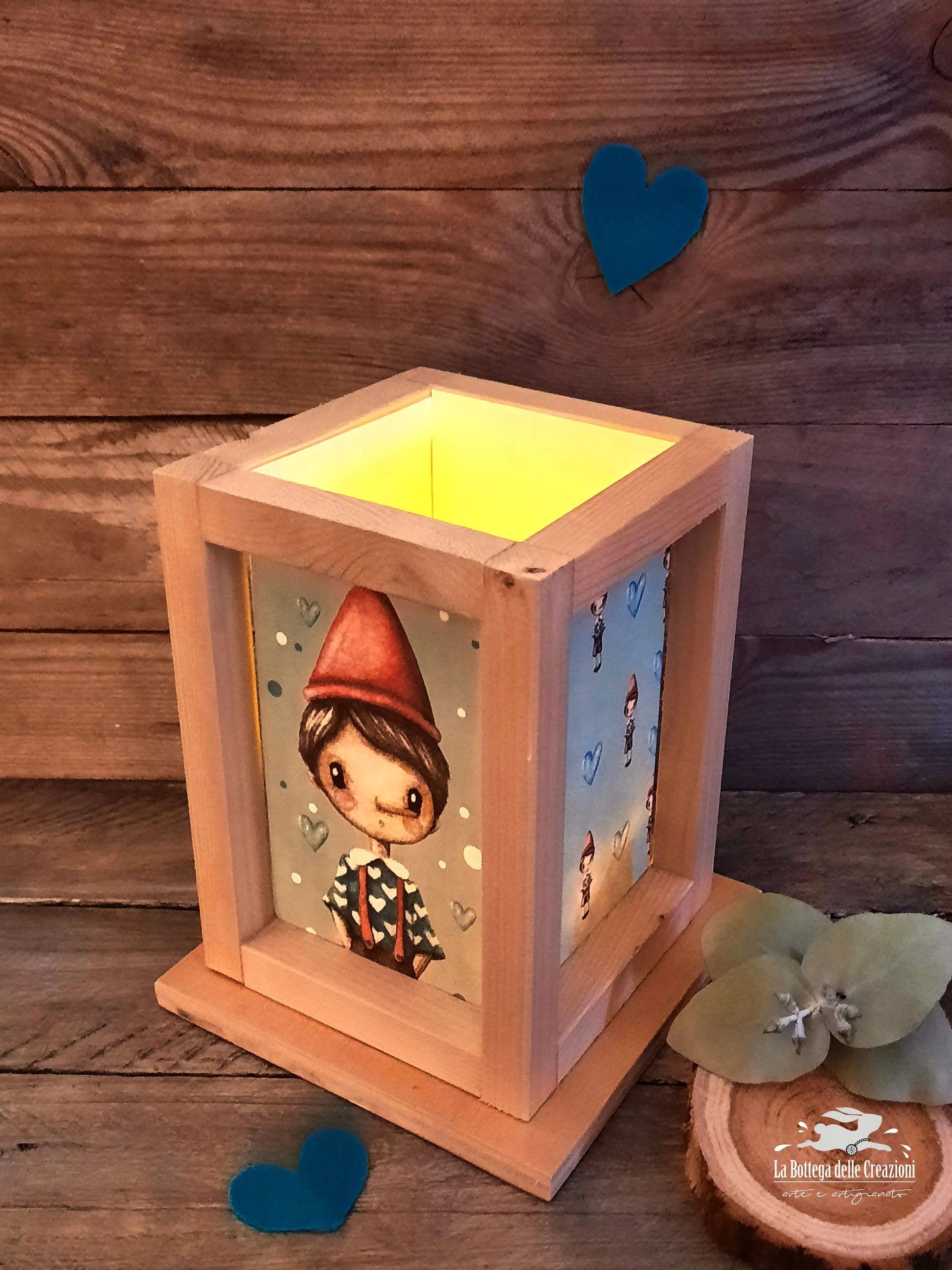 Lanterne in legno LED "Pinocchio"